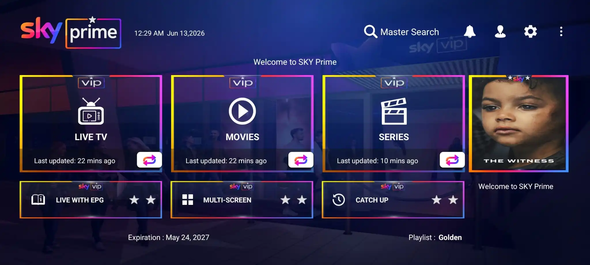 SKY PRIME IPTV APP BY Flixtele IPTV